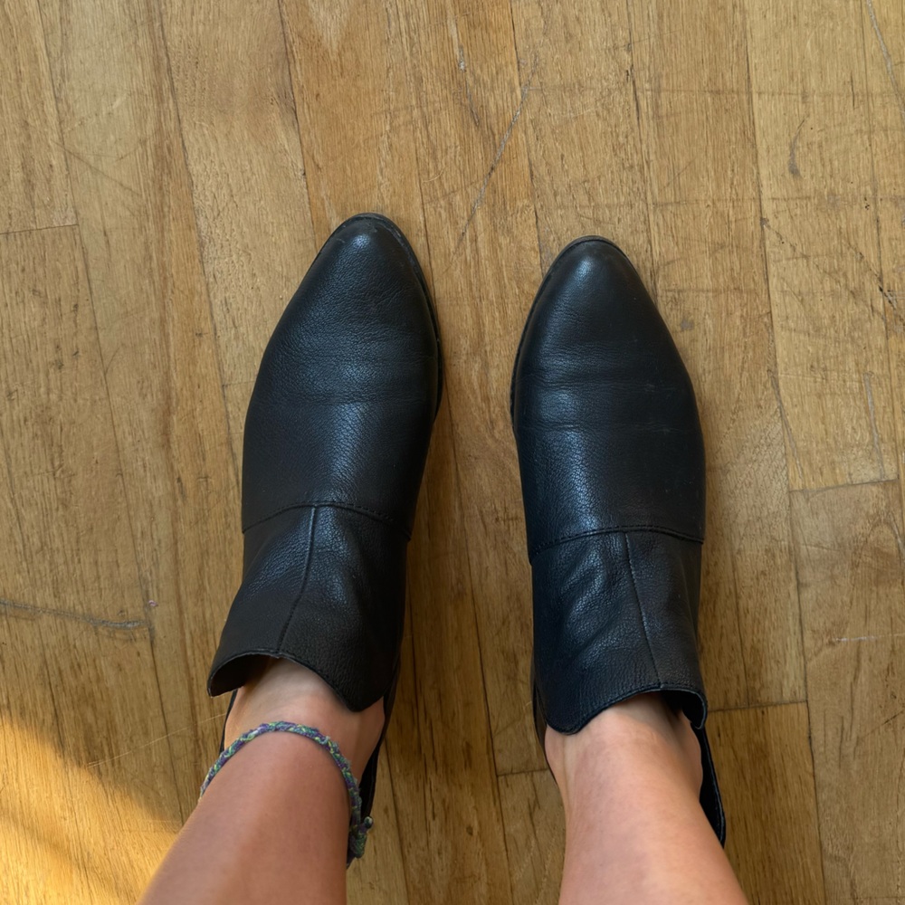 Lucky Brand Black Leather Ankle Boots